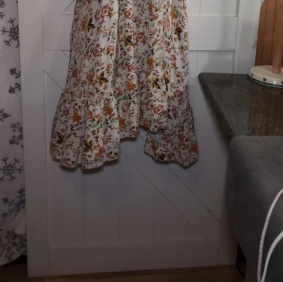 Petal And Pup Long Floral High Low Hemline Dress,ruffles,boho,size 8 - Picture 3 of 7